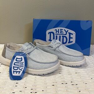 Hey Dude Wendy Eyelet Lace Ancient Blue Slip-On Loafers